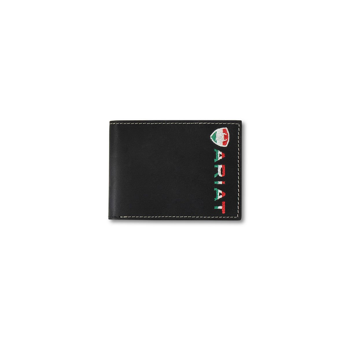 Ariat Men's Bifold Mexico Flag Embroidered Colours - Black