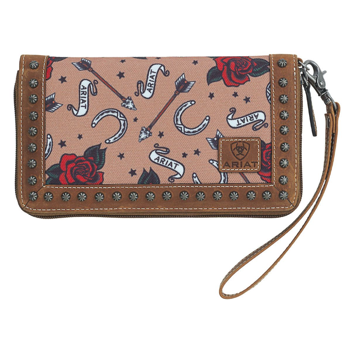 Ariat Women's Cruiser Matcher Rose Arrows Clutch - Tan
