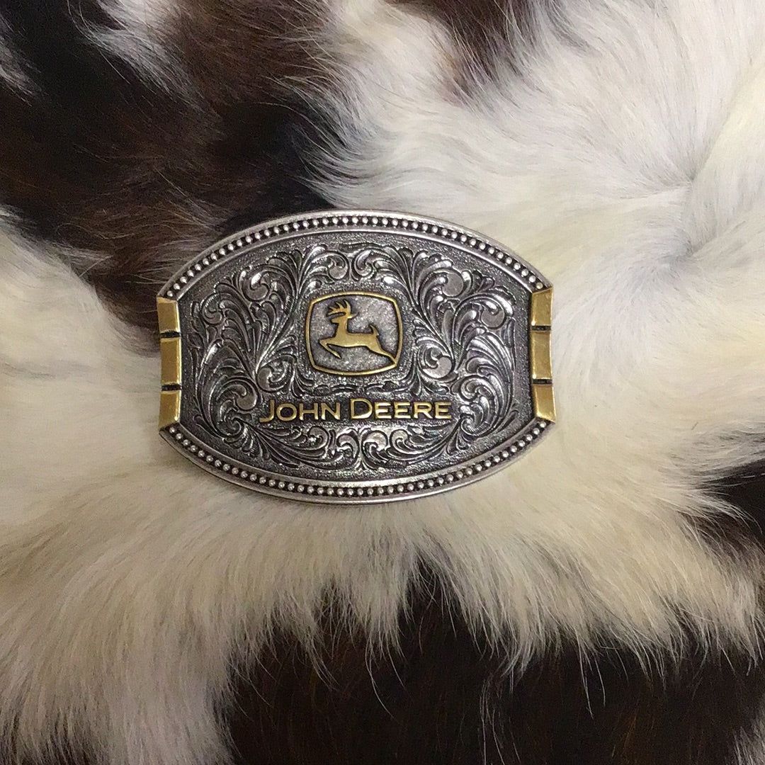 Attitude Buckle - John Deere Fancy Filigree Oval