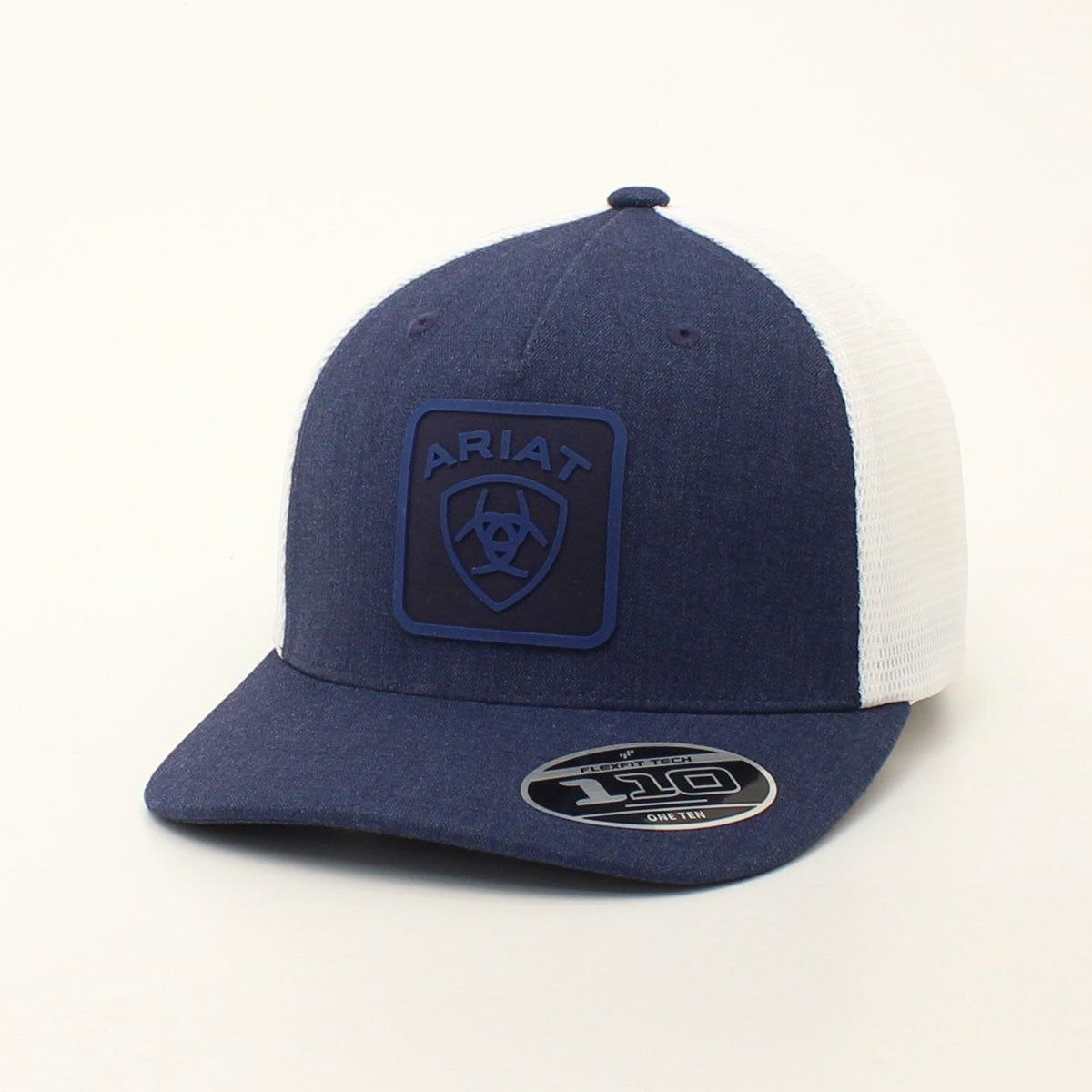 Ariat Men's Flexfit 110 Snapback Rubber Patch Ball Cap - Denim