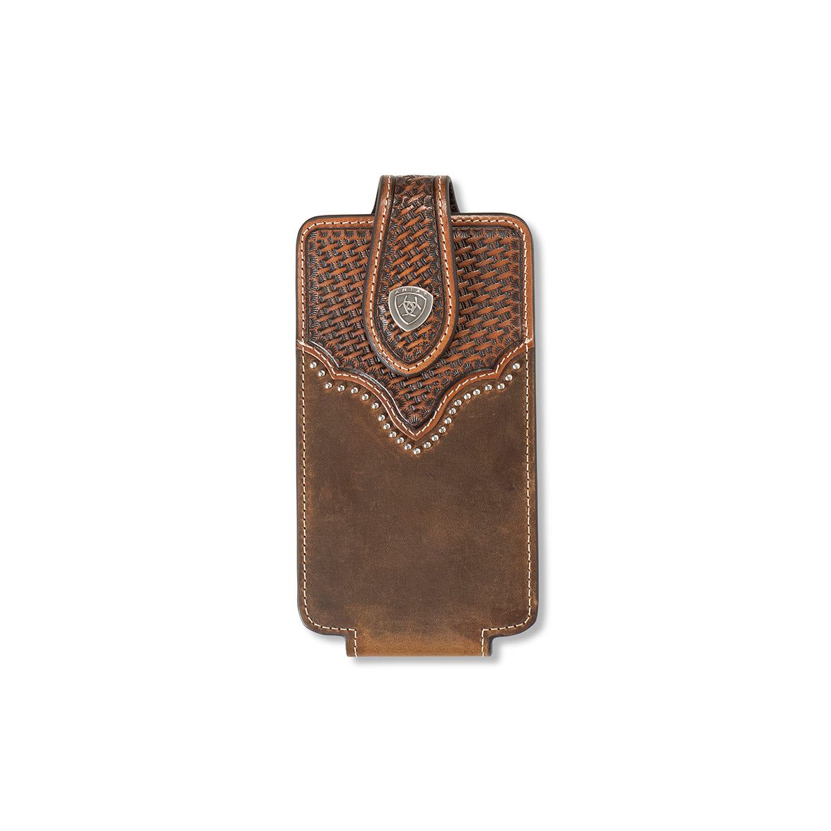 Ariat Leather Cell Phone Case - Basketweave &amp; Sunburst Embossing