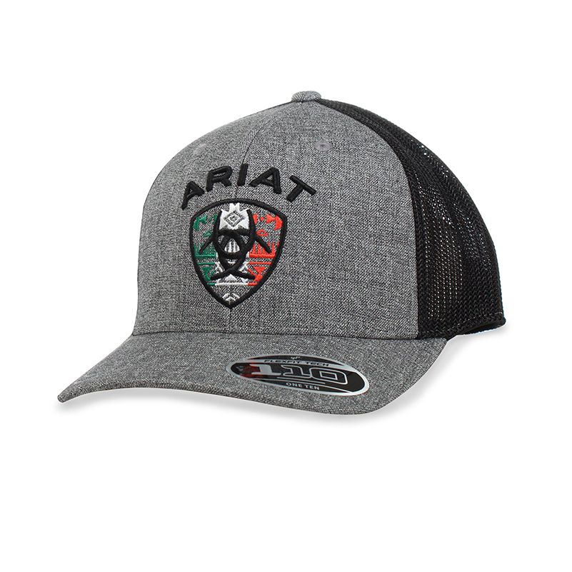Ariat Men's Flexfit 110 Snapback Mexico Cap - Grey