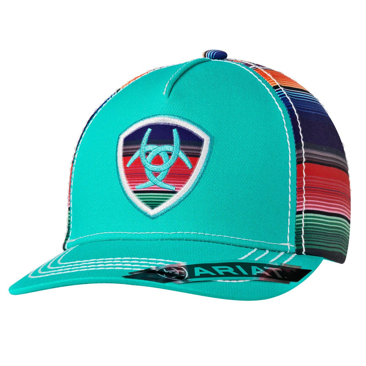 Ariat Ladies Cap Turquoise with Serape Patch Logo Snapback