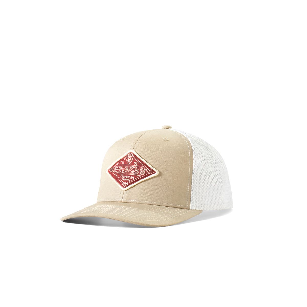 Ariat Men's Cream Diamond Patch Cap
