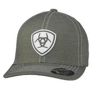Ariat Men's Flexfit White Logo Cap