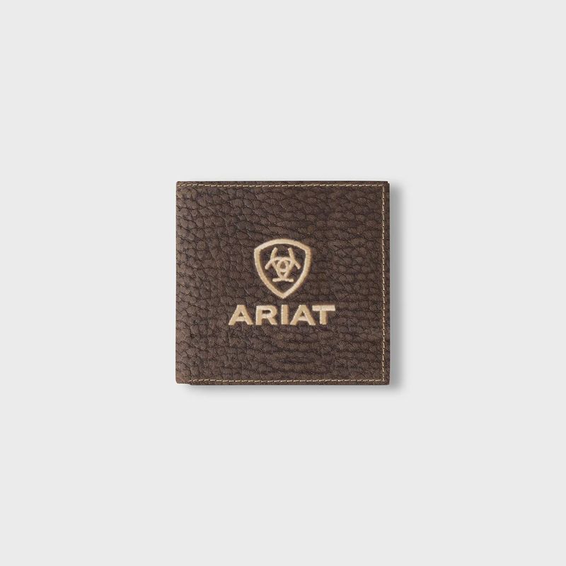 Ariat Men's Large Bullhide Logo Bifold Wallet - Brown