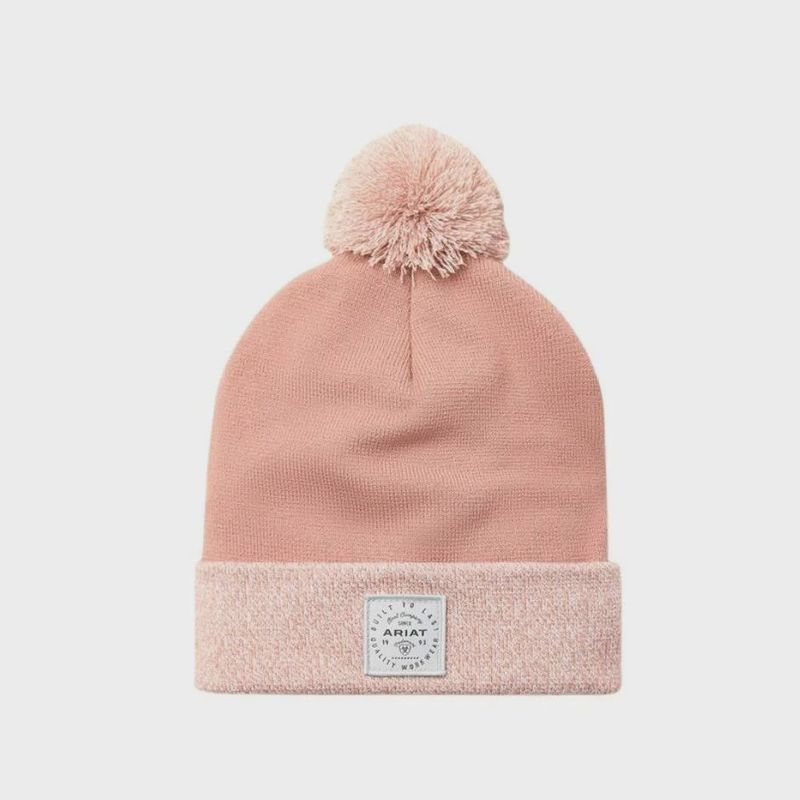 Ariat Women's Pom Watch Cap- Burlwood/Natural