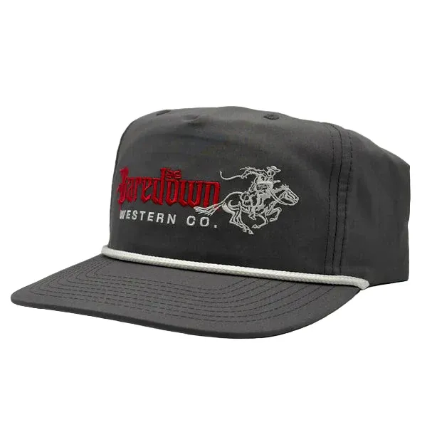 Baredown Brand Hooked 256 Flat Bill Baseball Cap - Dark Grey
