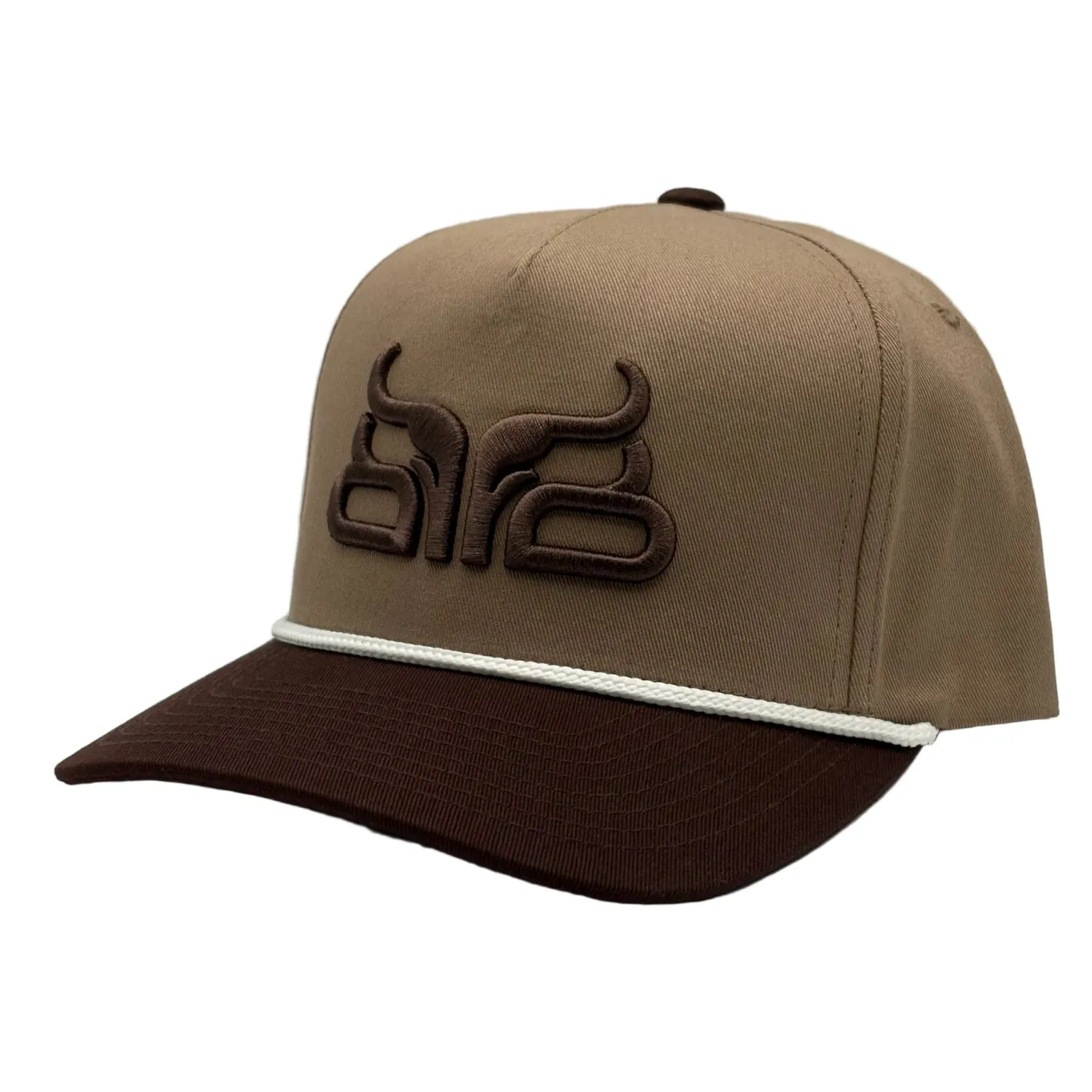 Baredown Brand Rise A Frame Ball Cap - Beige/Brown