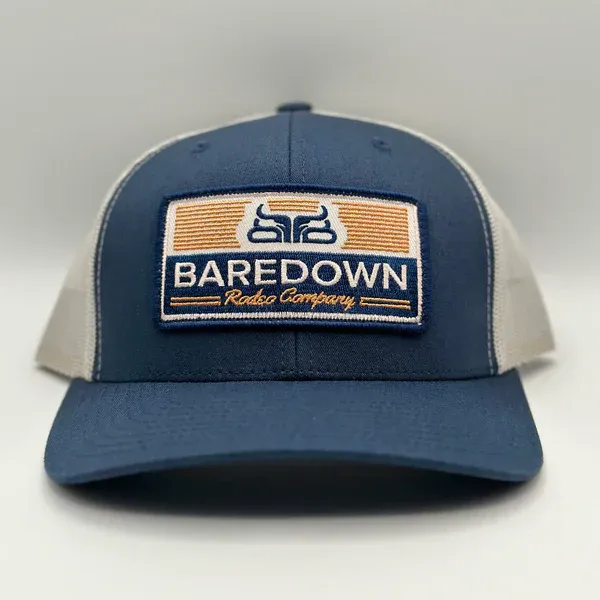 Baredown Brand Tex Curved Baseball Cap - Navy/Silver