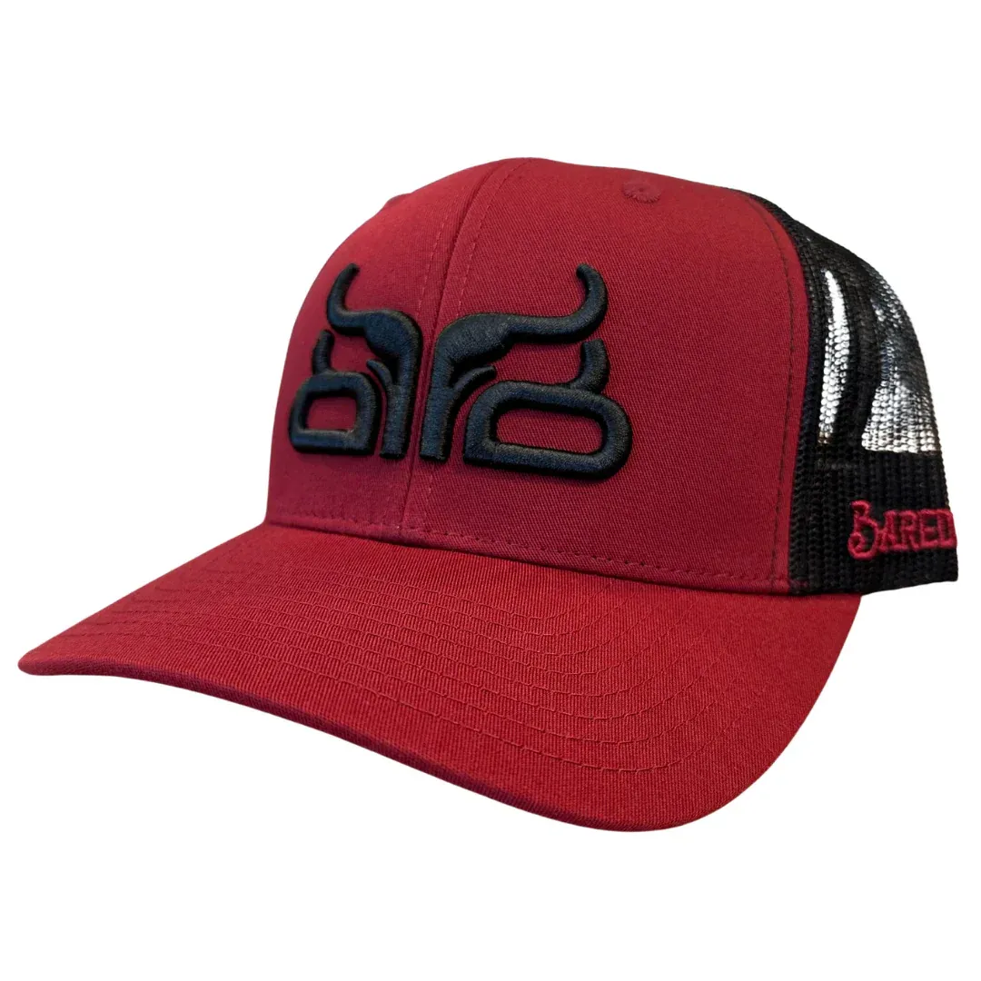 Baredown Buckaroo Curved ball Cap-Red/BLK