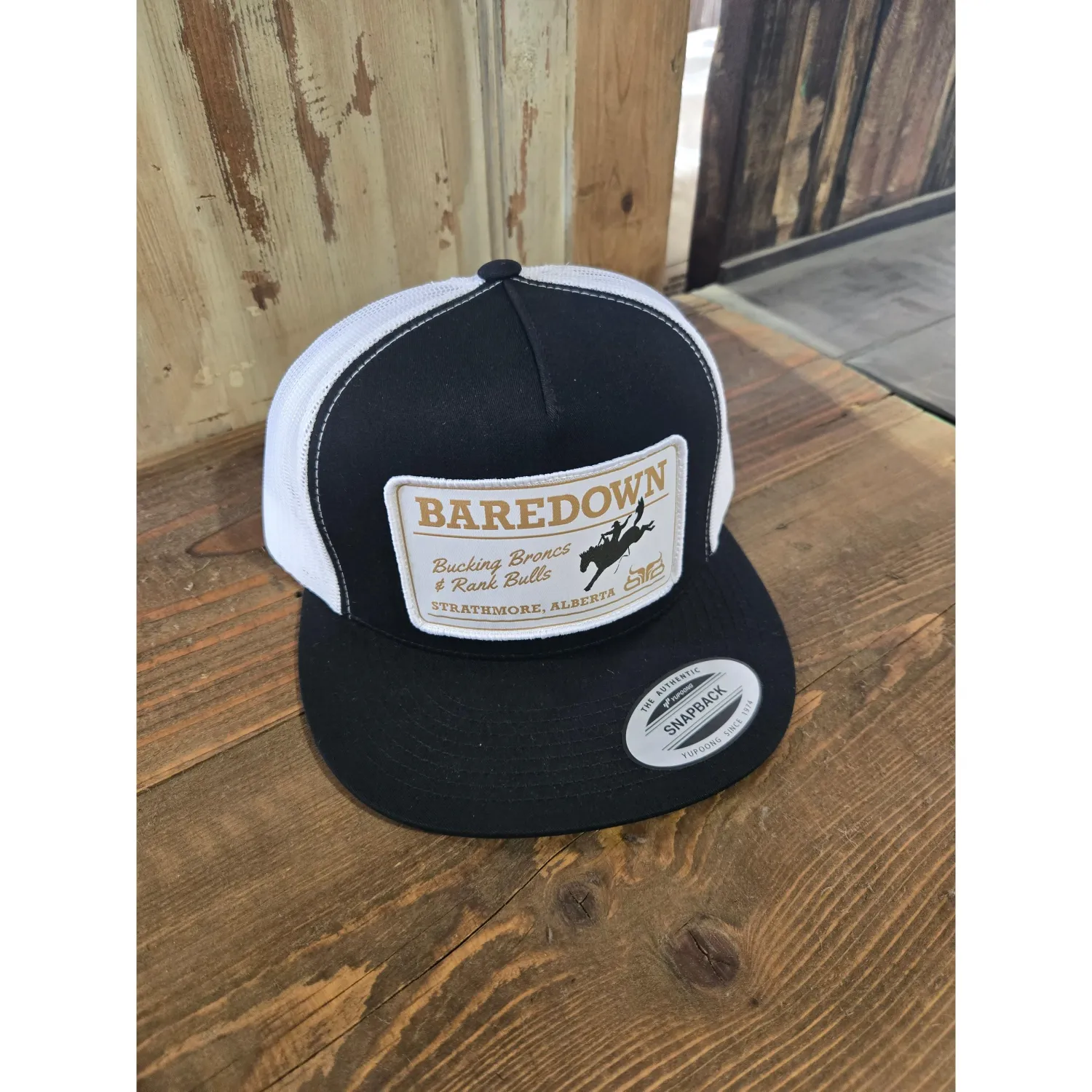 Baredown Nails Flat Cap - Black/White