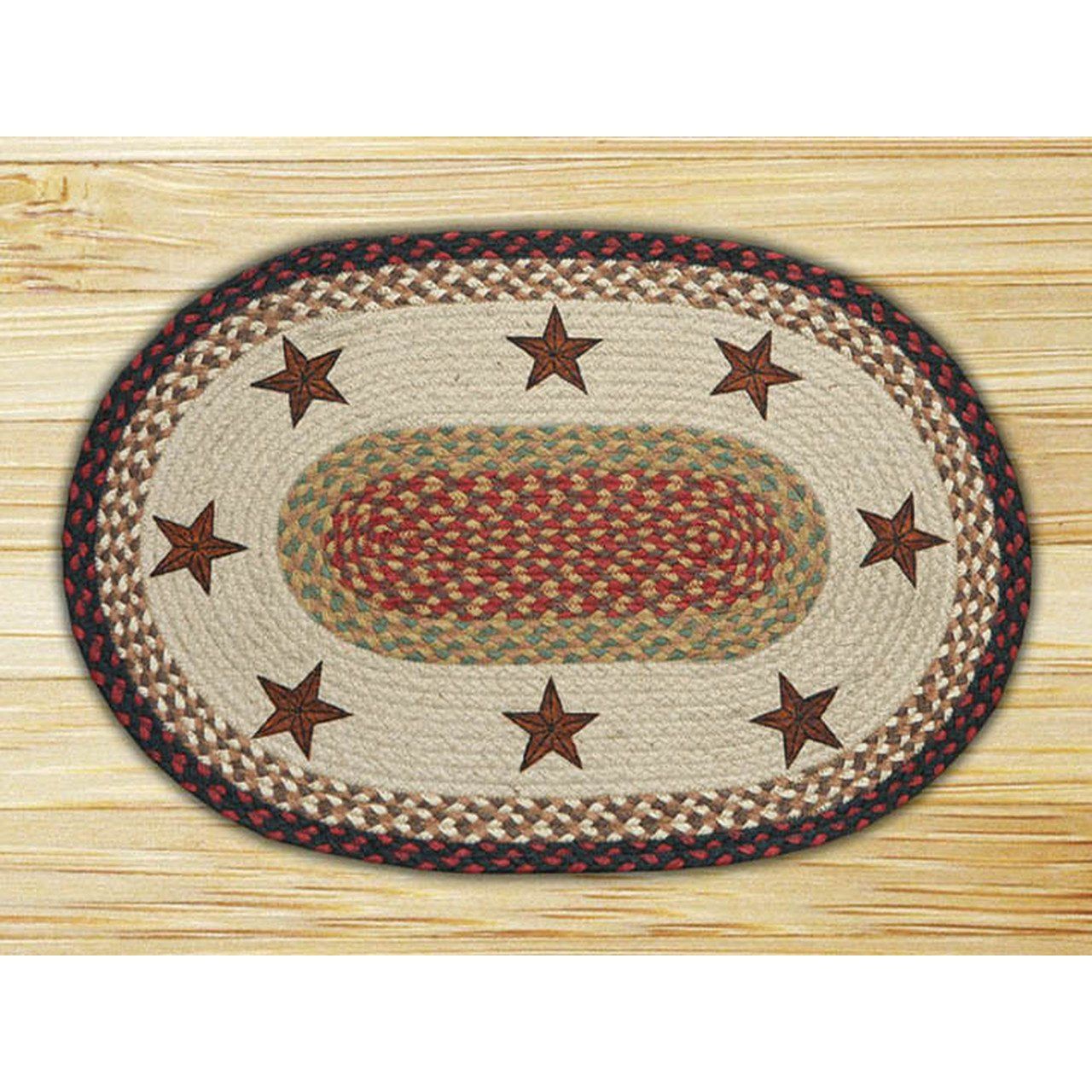 Barn Star Oval Patch Rug
