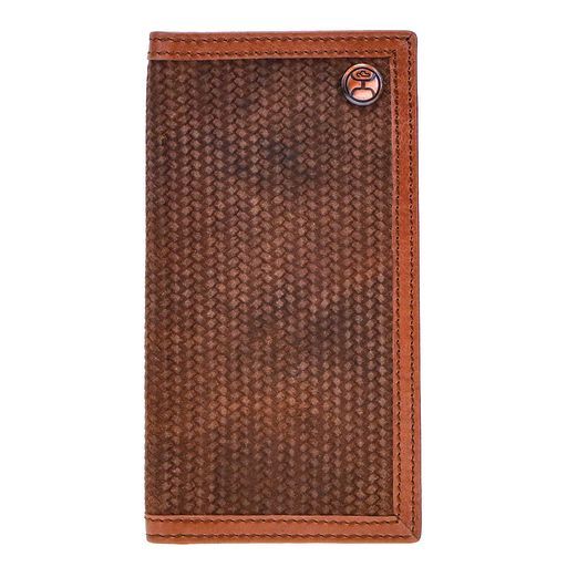 Basket Weave Embossed Roughout Rodeo Wallet