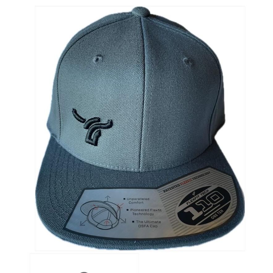 B8 Ranch Apparel 110 Flat Brim Flexfit with Small Logo - Grey