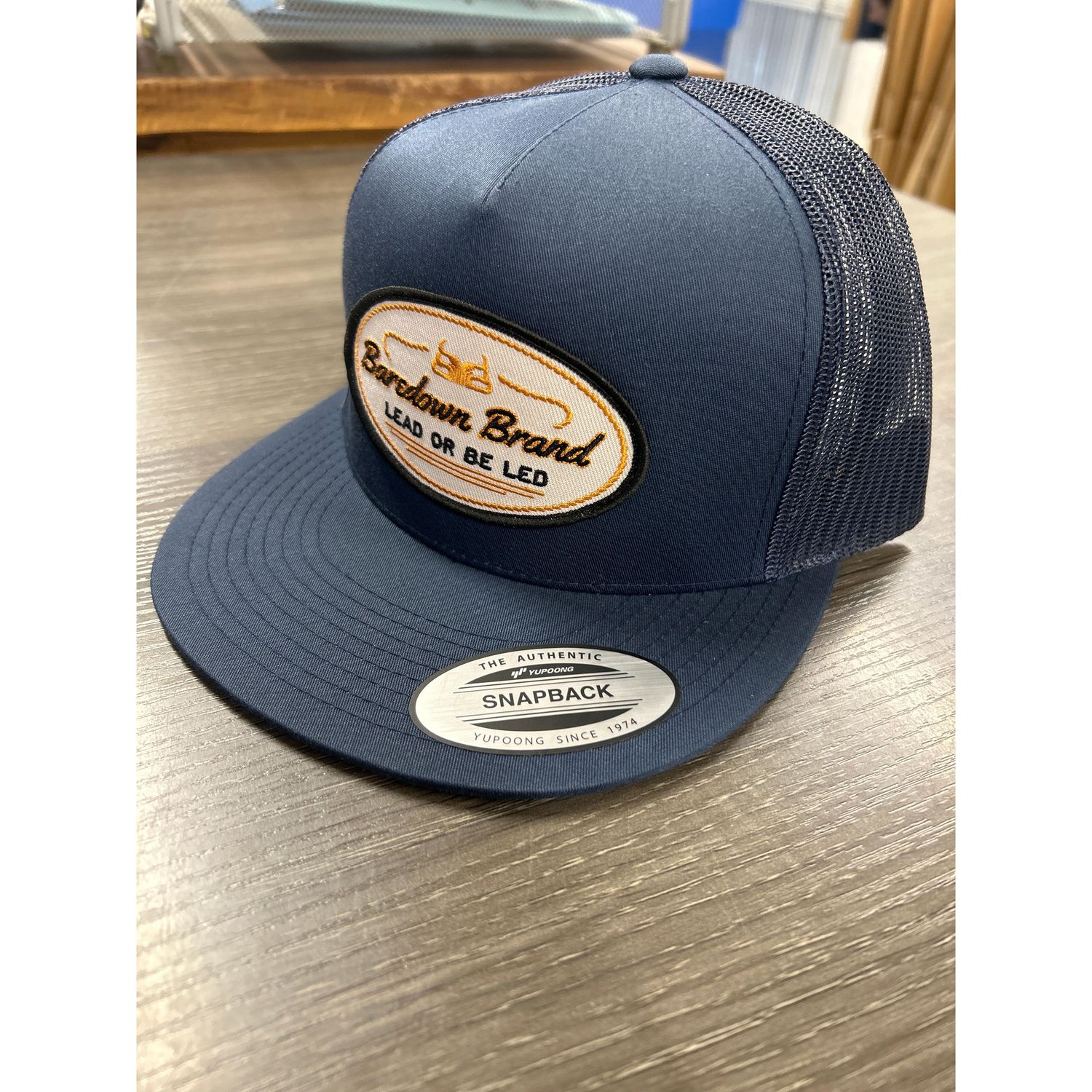 Baredown Brand Ball Cap Lead or Be Led-NAVY