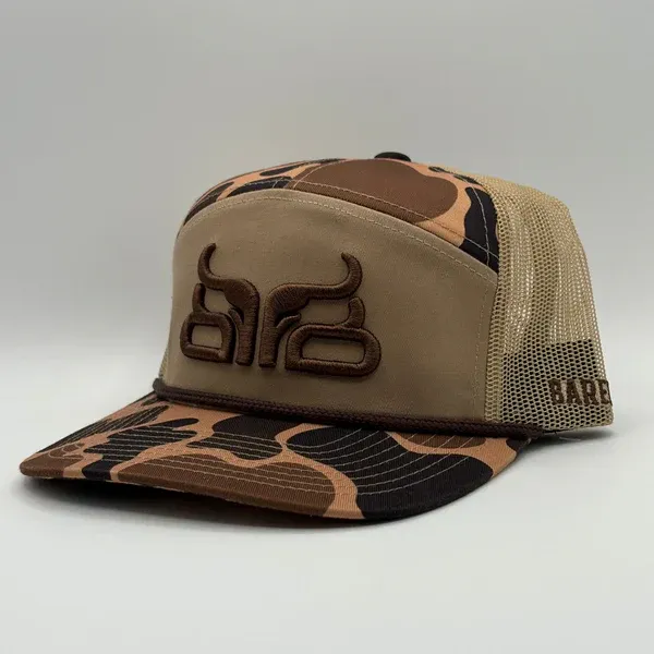 Baredown Brand The Flightline 7 Panel Cap-Flat Brim