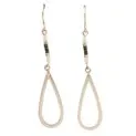 Beaded White Earrings