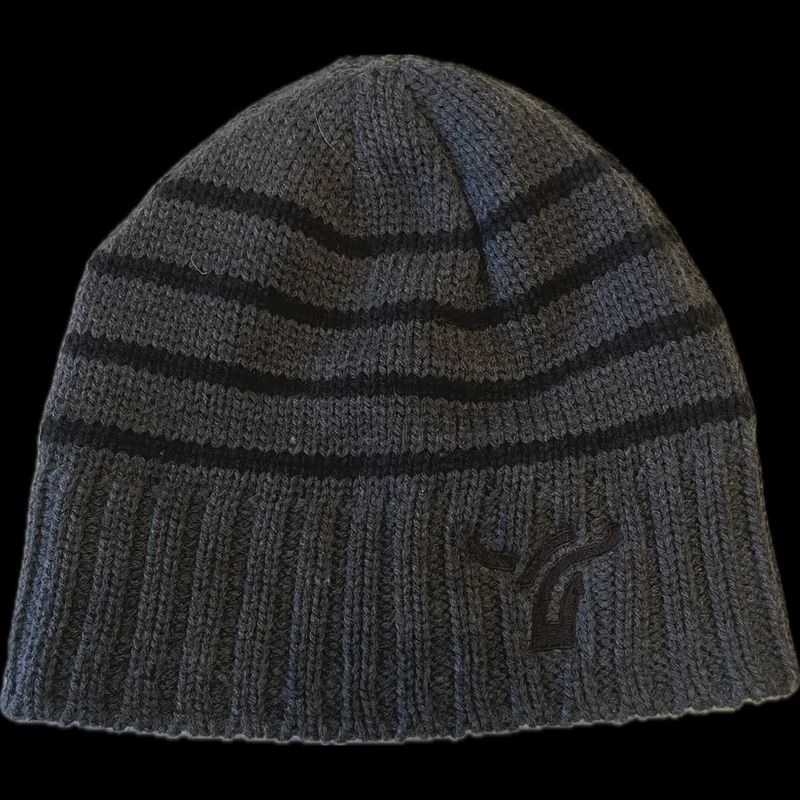 B8 Ranch Apparel Board Toque with Micro Fleece &amp; Black Stripes - Grey