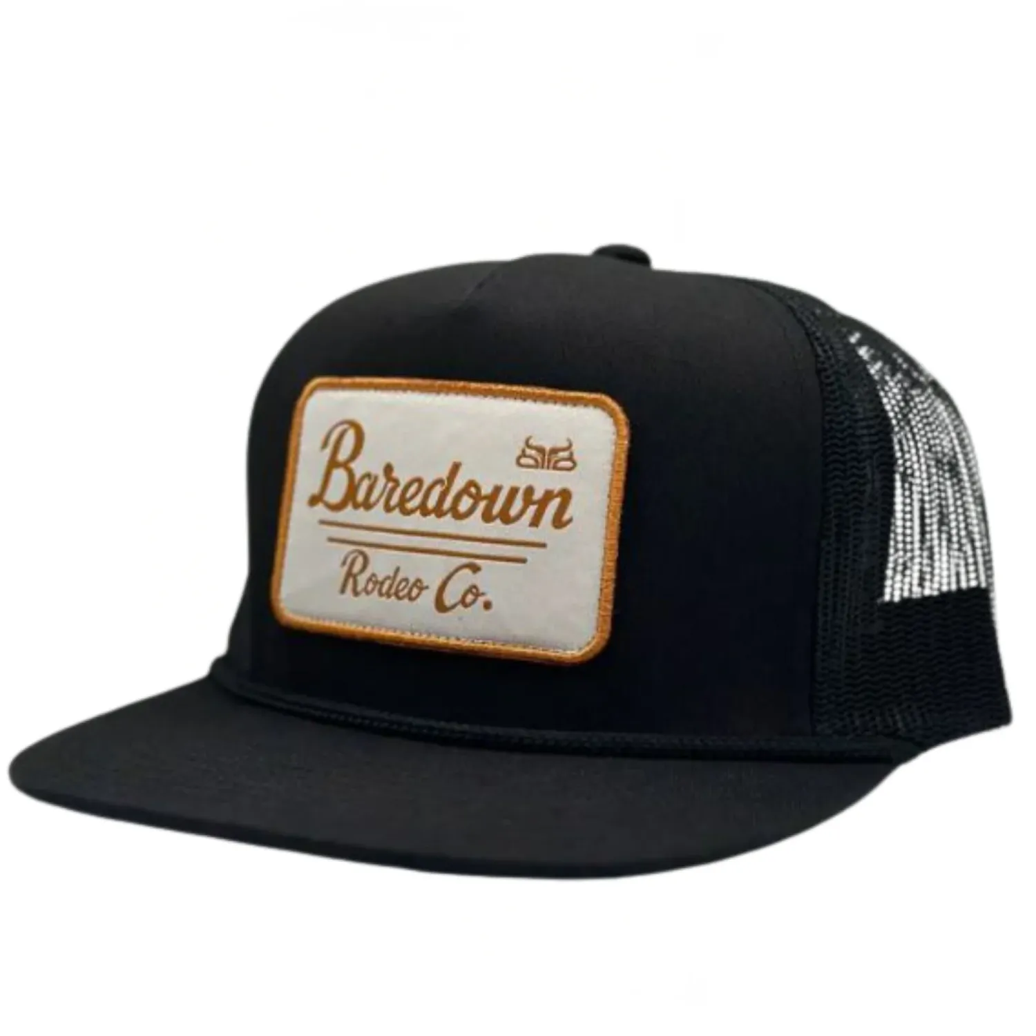 Baredown Brand Flat Rodeo Co- Black/Gold