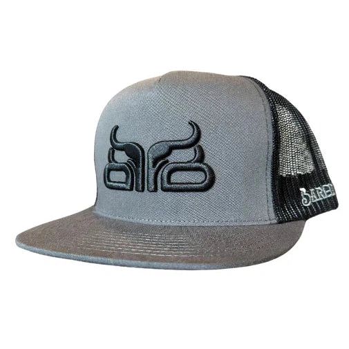 Baredown Brand Roan Flat Cap - Grey/Black