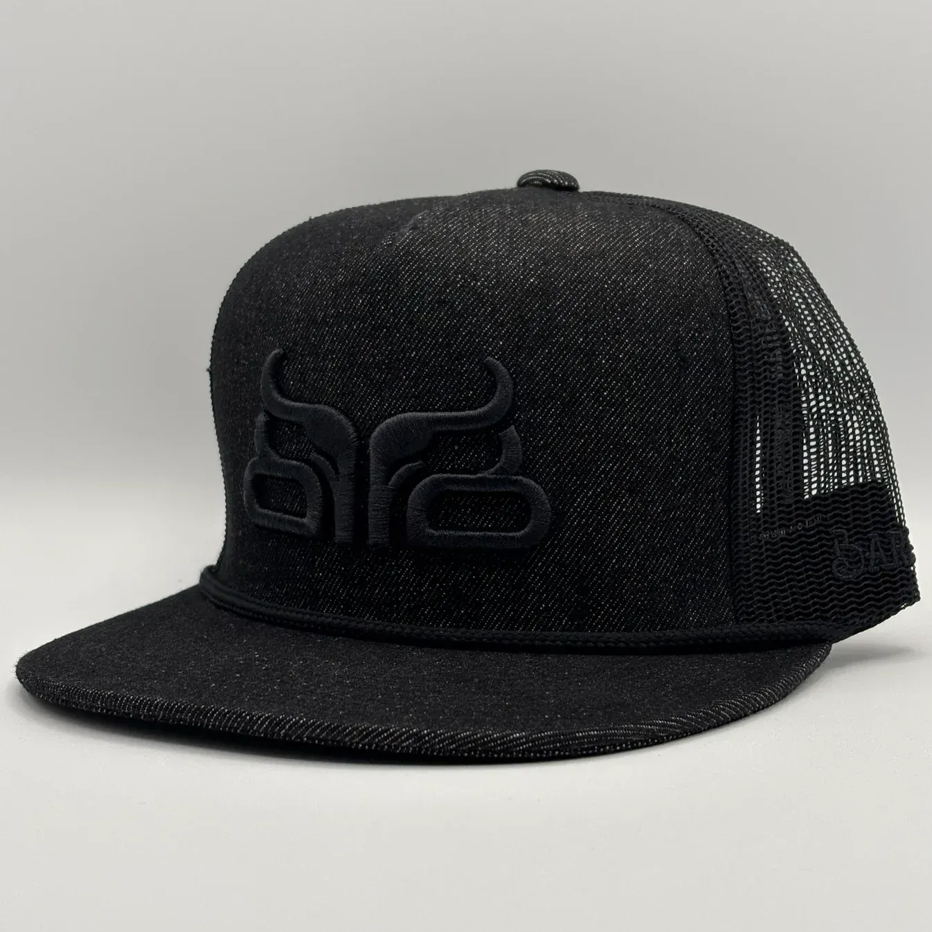 Baredown Laredo Denim Flat Cap - Black