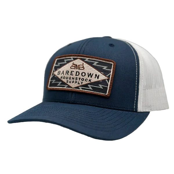 Baredown Roughstock Curved Hat-Navy &amp; White