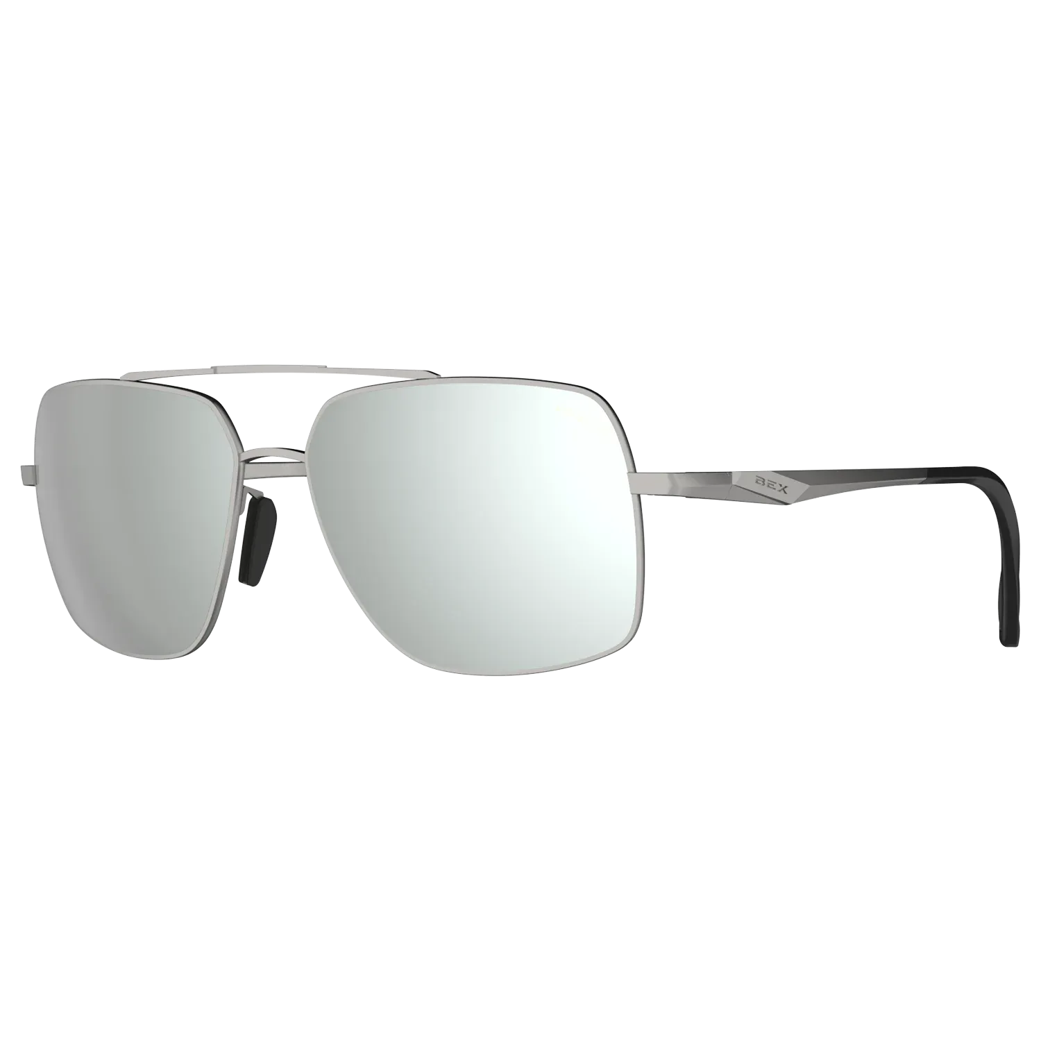 BEX Wing Sunglasses - Matte Silver/Grey(Silver Flash)