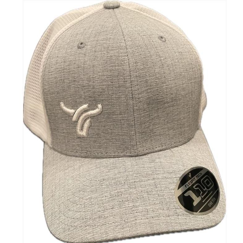 B8 Ranch Apparel 110 Flexfit with Small Logo- Light grey/Tan