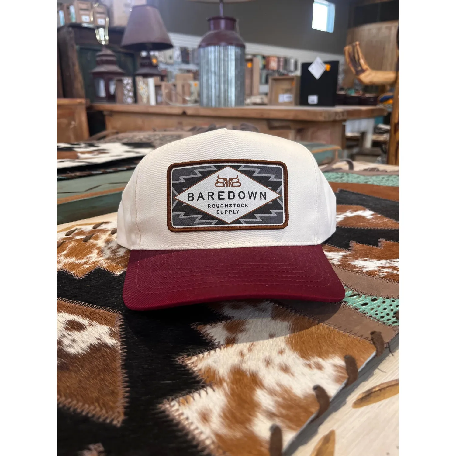 Baredown Brand Feed Store Original-Roughstock - Maroon