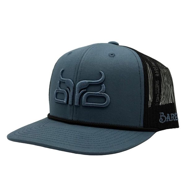 Baredown Brand Pistolero Flat Bill Cap - Blue/Black