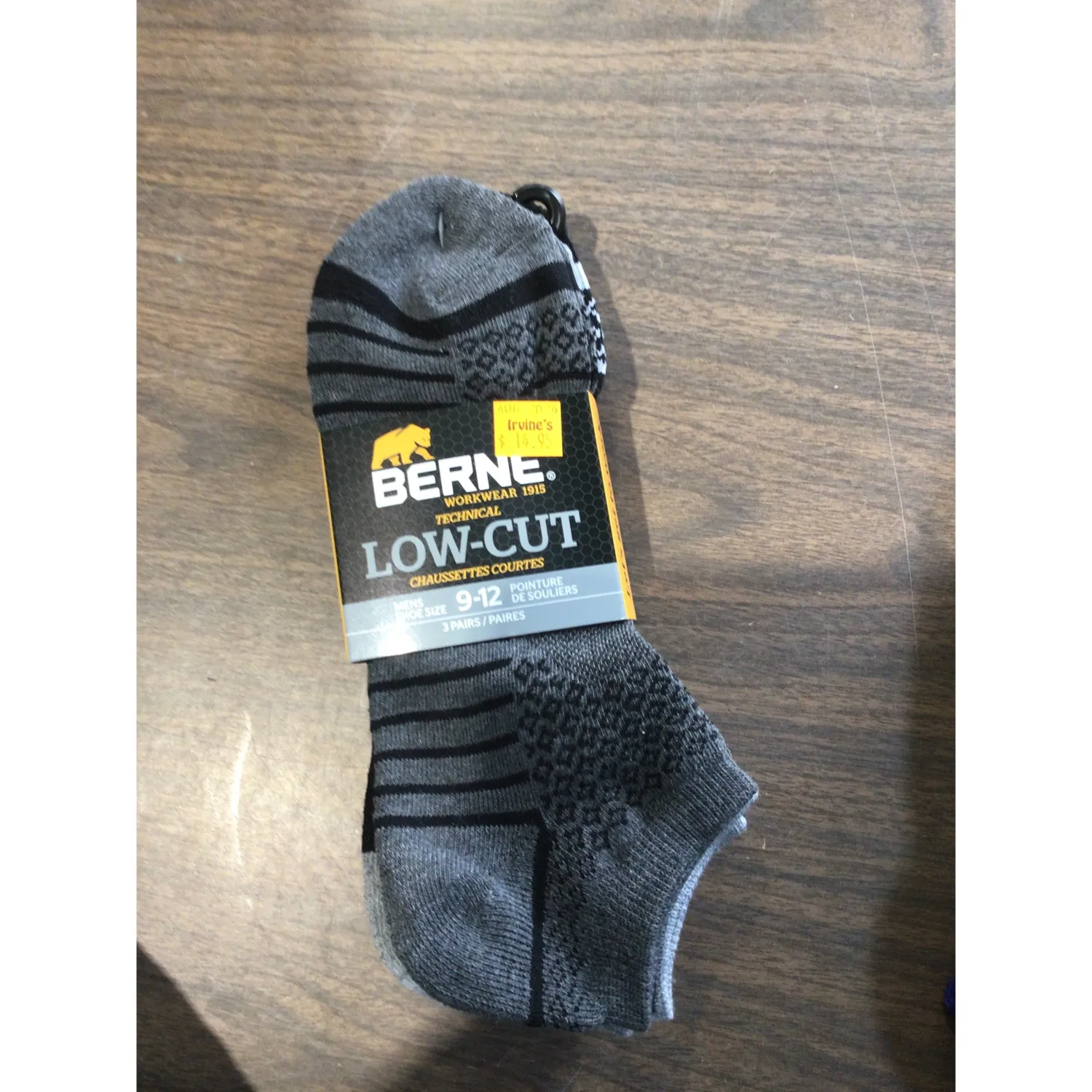 Berne Men's Low-Cut Performance Socks