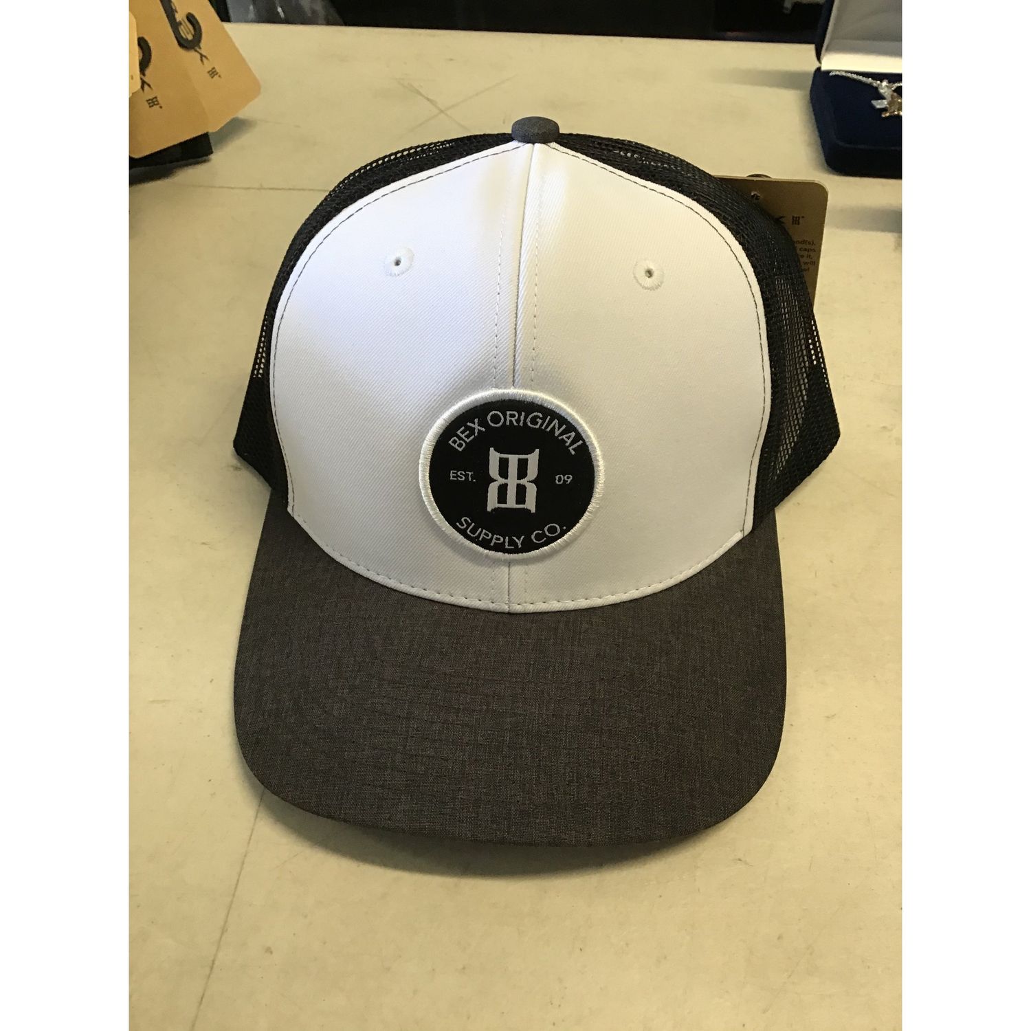Bex White Black Cap