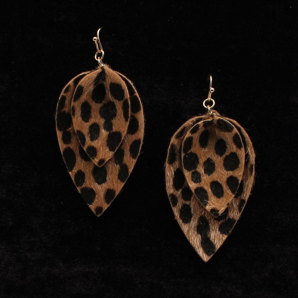 Blazin Roxx Earrings - Leopard Print Leaves