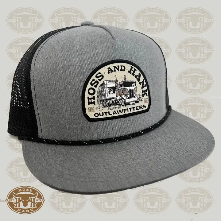 Big Riggin Baseball Hat- Grey/Black