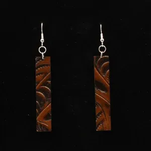 Blazin Roxx Earrings - Faux Leather Embossed