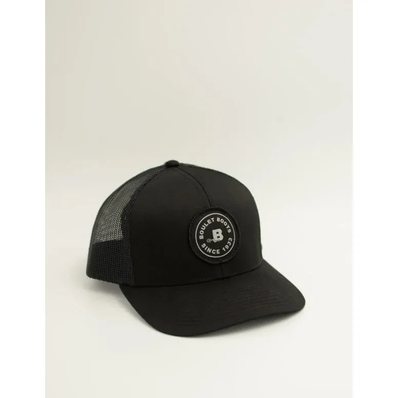 Boulet Mesh Snapback Cap - Black/Black - VET303