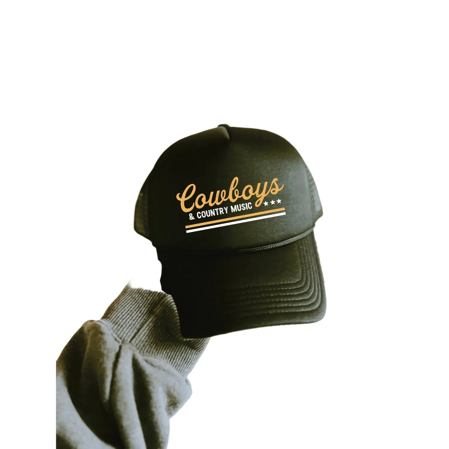 Blonde Ambition Cowboys &amp; Country Music Trucker Cap- Black