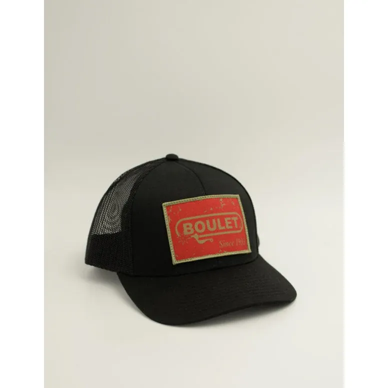 Boulet Mesh Snapback Cap - Black/Black - VET314