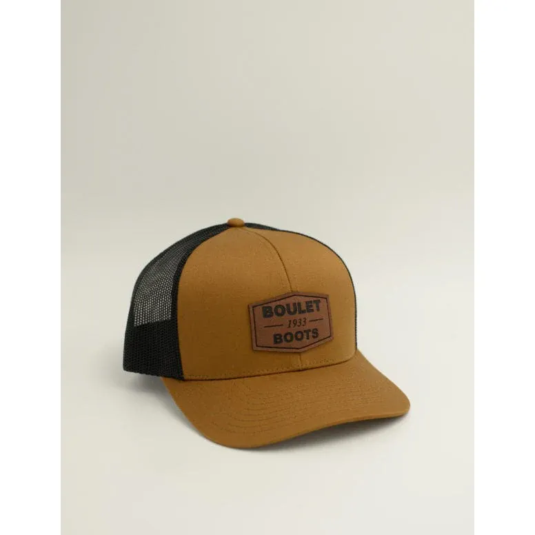 Boulet Mesh Snapback Cap - Caramel/Black - VET317