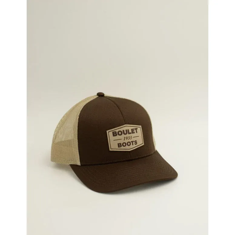 Boulet Mesh Snapback Cap - Brown/Khaki - VET315