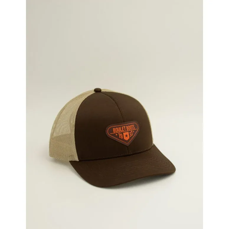Boulet Mesh Snapback Cap - Brown/Khaki - VET323