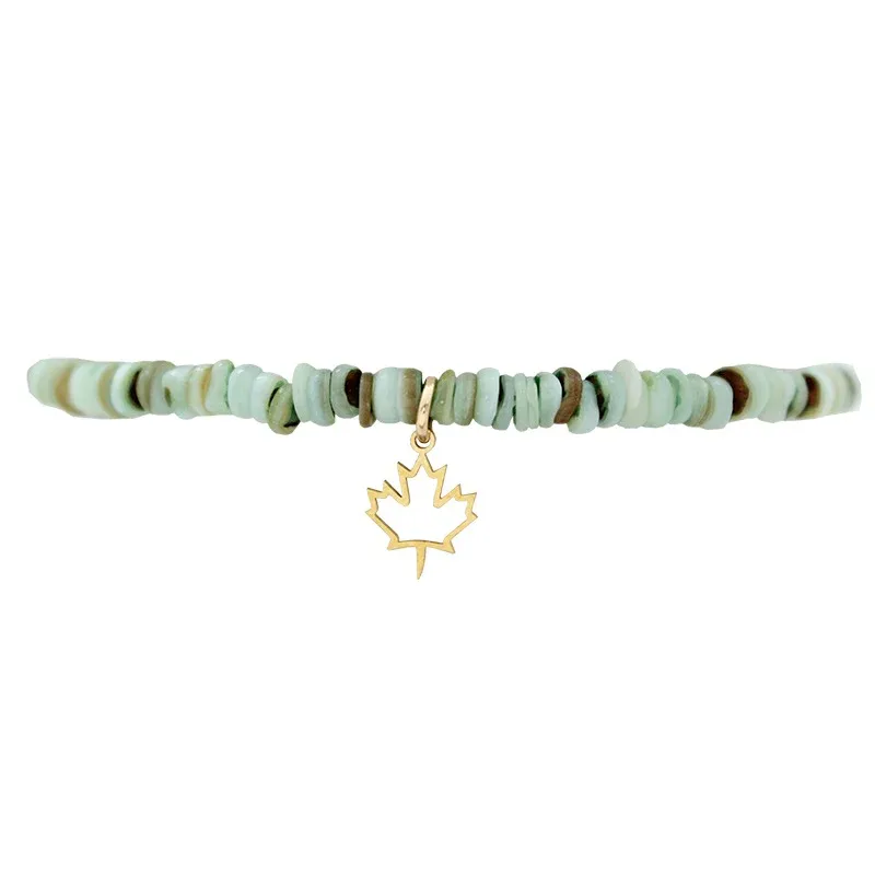 Bracelet Green Stone Maple