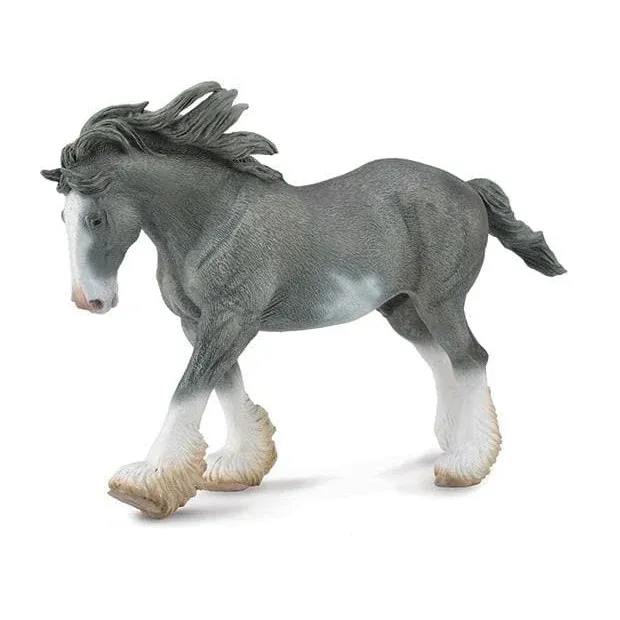 Breyer Kid's Collecta Clydesdale Stallion - Black Sabino Roan