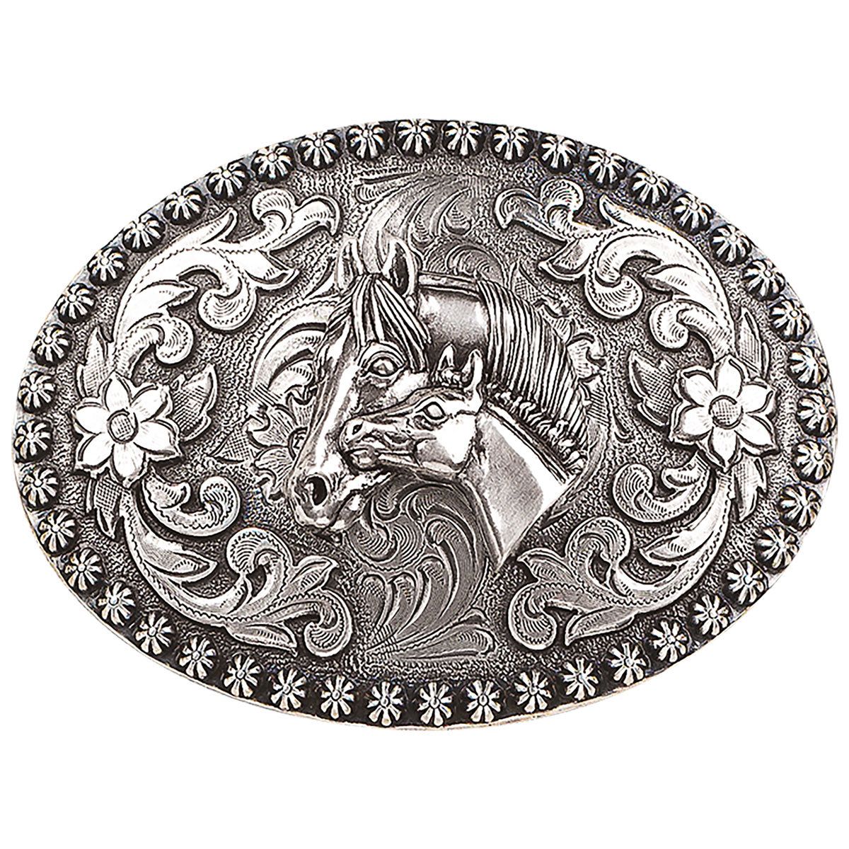 Blazin Roxx Ladies Oval Buckle - Mare and Foal