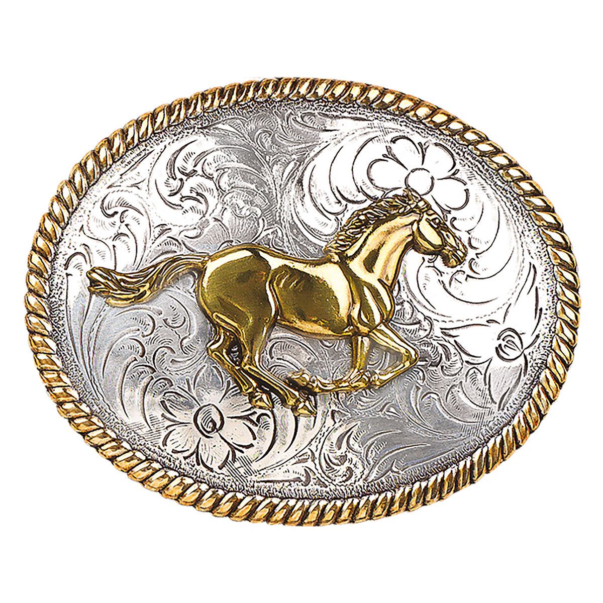 Blazin Roxx Ladies Oval Buckle - Running Horse