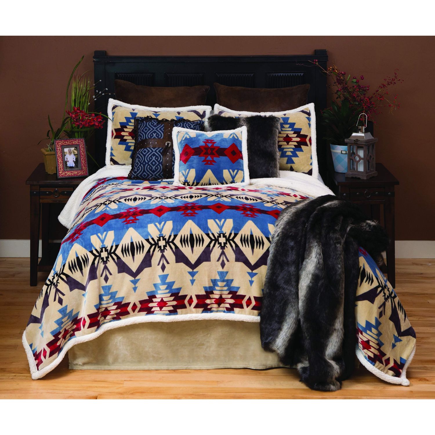 Blue River Plush Twin Bedding Set