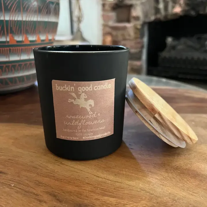 Buckin Good Products Rosewood &amp; Wildflowers Candle