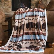 Buffalo Plush Throw