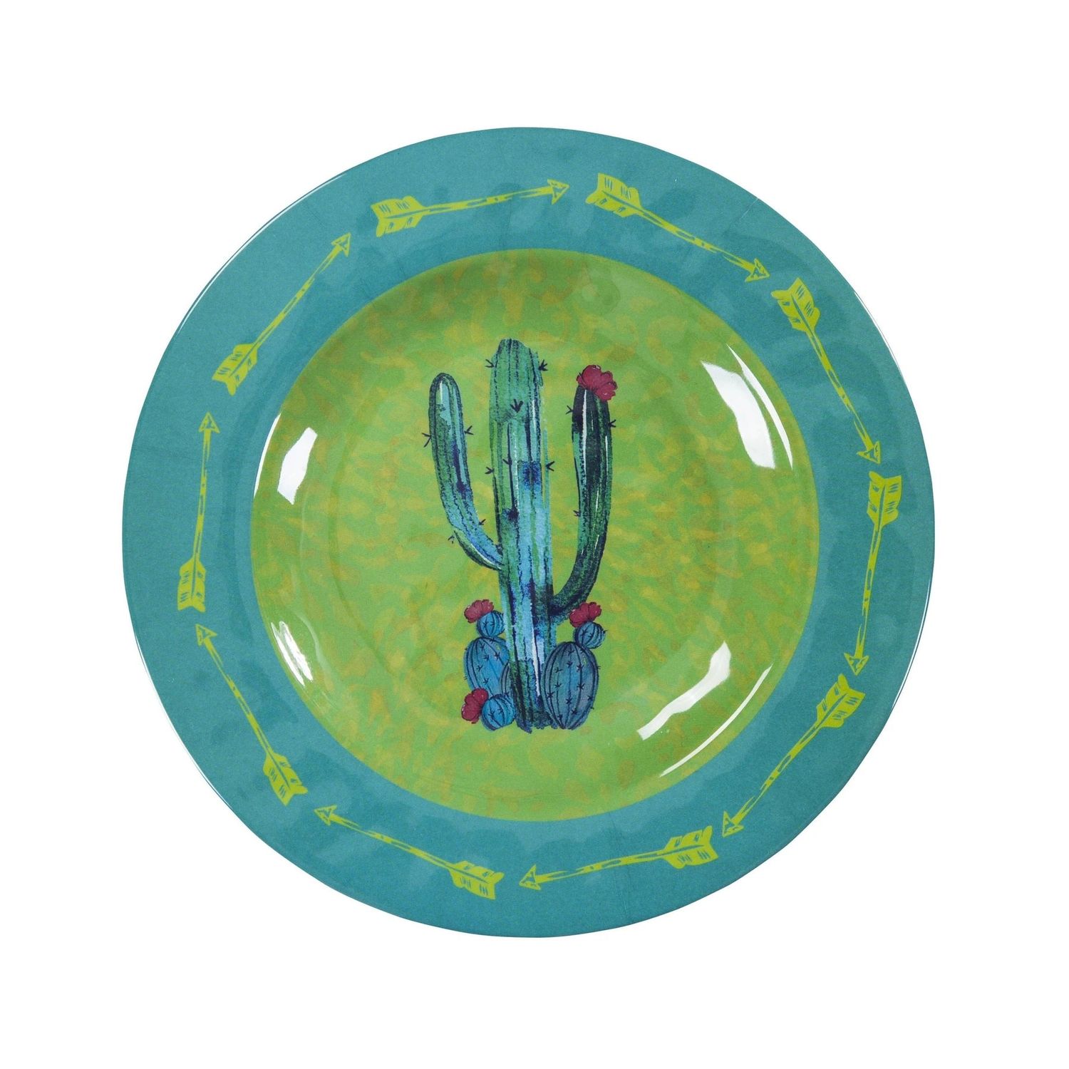 Cactus Design Melamine Salad Plate